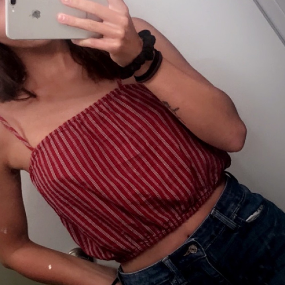 American Eagle Outfitters Red Striped Camisole
